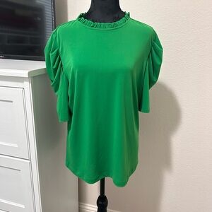 CeCe Puff Sleeve Crepe Top